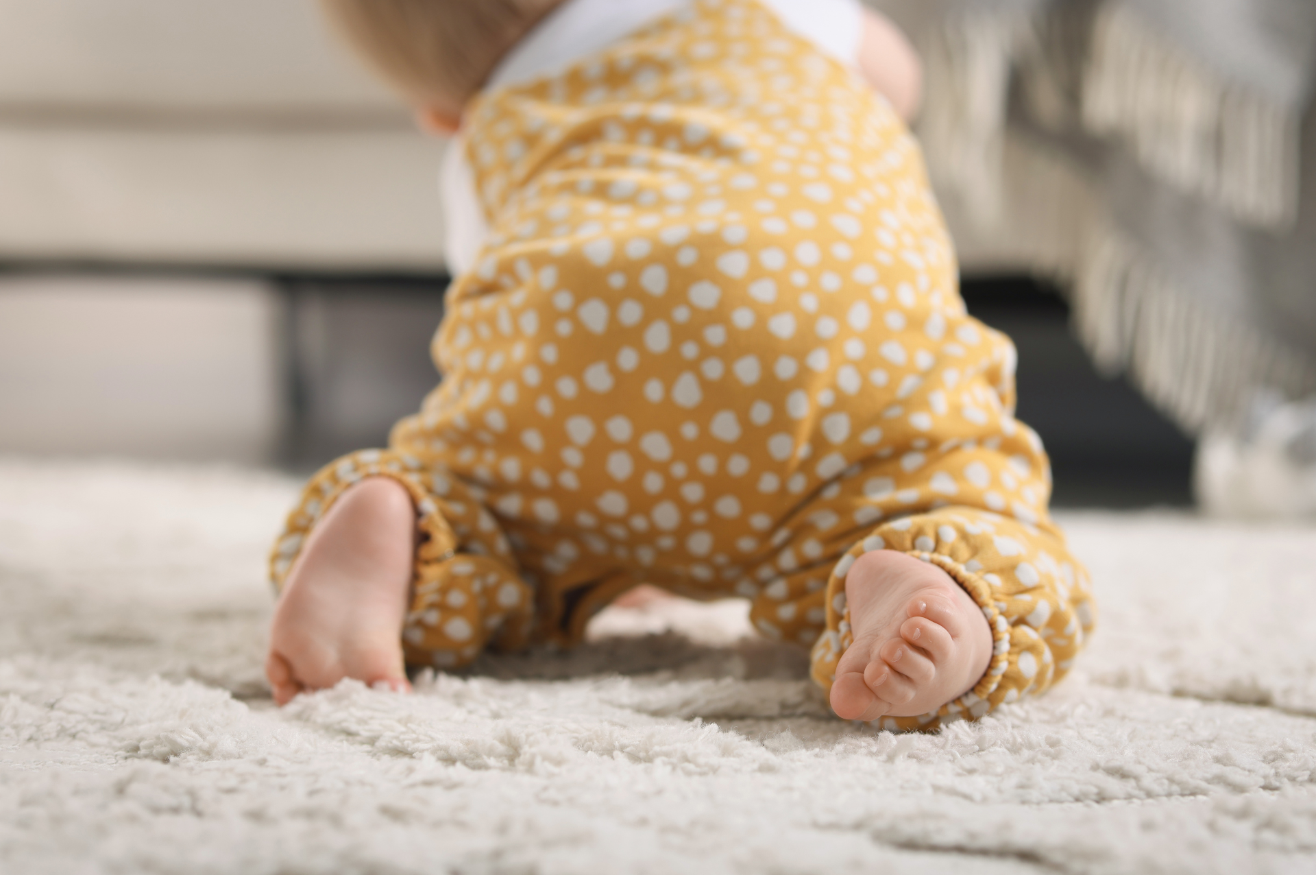 krabbelndes Baby von hinten
